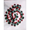Artificial Red Flower and Green Leaf Hanging Bail 7 Feet for Home Office Wedding Decoration. 