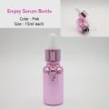 1 pcs 15ml Pink dropper empty bottle for use serum or Essential Oils perfume / sent / Attar glass Bottle small 15ml dropper Cosmetic Container with Refillable 15ml bottle. 