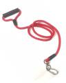 Heavy Duty Rope Leash- Nickle Hook-Red. 