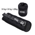 /HR SERVICES ANKLE WEIGHTS 10 KG x 10 KG = 20 KG, Pair Weight Bearing Ankle wrist Strap Leg Strength Resistance Bands for Speed Training Running Exercise Workout Fitness Band. 