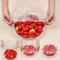 25/ 50/100 Pcs Disposable Cling Film Cover Elastic Food Grade Fruit Vegetable Storage Wraps Reusable Bowl Dish Plate Cup Cap Transparent Universal Food Cover Stretch Lids Cookware Kitchen Seal Preservation Vacuum Dust Proof Plastic Fresh Keeping Saver Bag. 