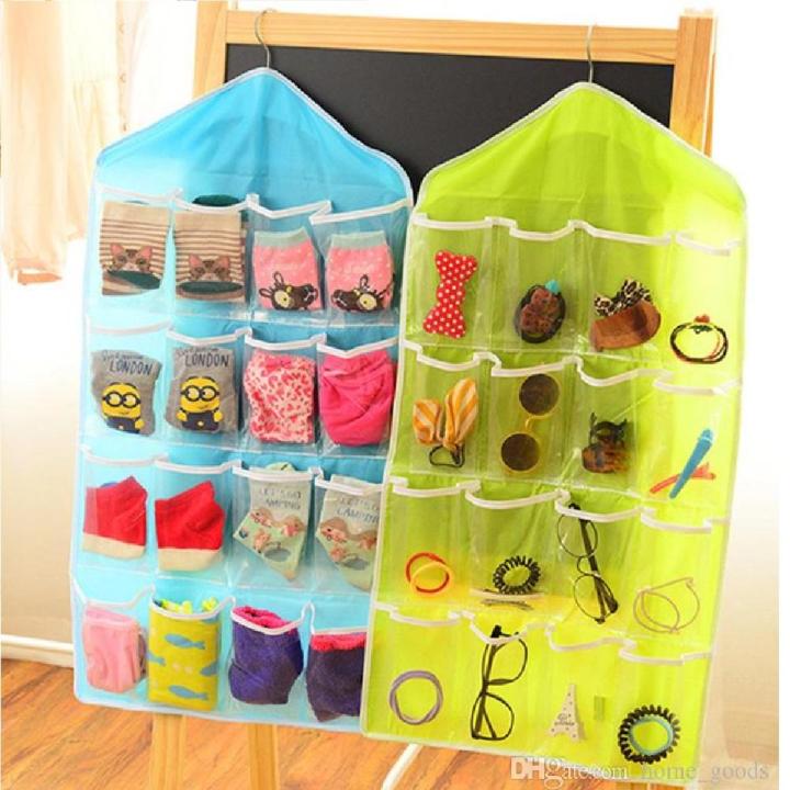 16 Pocket Kid Toy Storage Over Door Hanging Shoe Rack Hanger Bathroom Organizer Pouch Bags