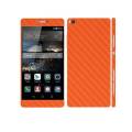 Orange Carbon Fiber Texture Mobile Skin for Huawei P8. 
