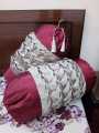 Pack of 2..Round Bolster Pillow Covers. 