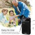 PRUNUS J-166 Portable Radio AM FM, Battery Operated Radio with Tuning Light, Back Clip, Excellent Reception, AM FM Radio Portable, Transistor Radio. 