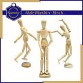 Keep Smiling - 5.5inch (Male) Wood Manikin Articulated Mannequin with Base and Flexible Body Perfect For Drawing the Human Figure Paint Sketch Model People Wooden Man Drawing Model. 
