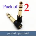 2 PCS  1/4 to 3.5mm Adapter 1/4''(6.35mm) Male to 1/8'' (3.5mm) Female Headphone Adapter Pure Copper Stereo Audio Adapter for Guitar, Digital Piano, Microphones, Audio Connector. 