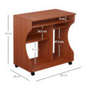 Small Compact Computer Desk Home Office Workstation On Wheels Laptop PC Table Customized. 