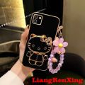 Casing SAMSUNG A03 5g phone case Softcase Electroplated silicone shockproof Protector Smooth Protective Bumper Cover new design for girl with holder back cover DDHK02. 