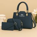 Three Piece Premium Quality Luxury Ladies Hand Bags For Girls Top Handle Bag Large Capacity Shoulder Bag. 