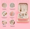 Small Jewellery Box - Mini Travel Jewellery Boxes Case, Portable Faux Leather Jewellery Storage Box Organiser for Women Girls by Beriana Platinum. 