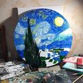 Openness - Round Canvas Board - Circle 4, 6, 8, 10, 12, 14 Inches For Painting - 100% Small Cotton Stretched Panels - Small Canvas - Big Canvas - Framed Canvas. 
