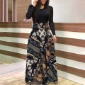 Maxi Dress Long Sleeve Temperament Slim-fitting Tight Dress. 