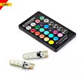 Car Remote Control head light parking bulbs multi color & Flasher, Multi LED Bulb Parking lights T10 Multi Color light RGB. 