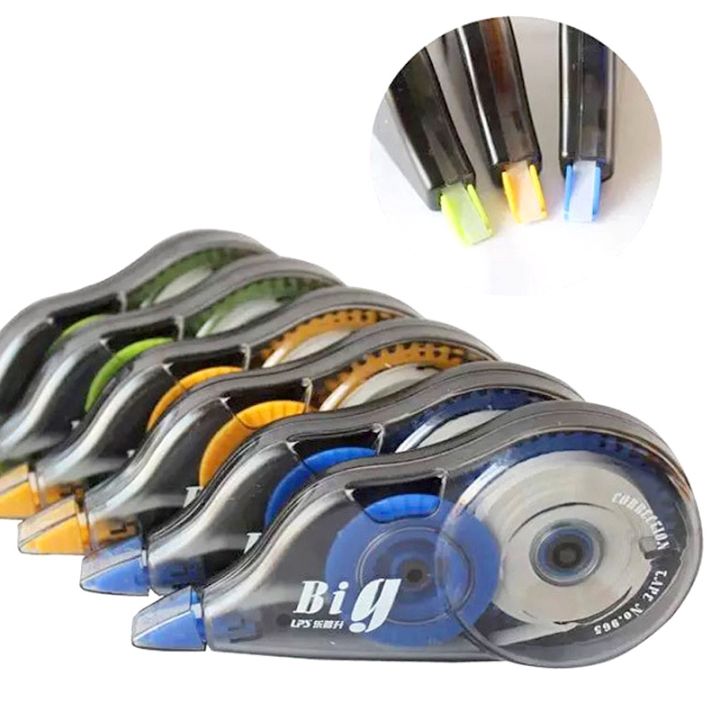 Correction tape set Tape Correction tape Large capacity 6 m length Correction Tape Cost-effective 3 colors Use smoothly correctional tape Stationery school supplies Correction tape