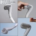 Silicone Golf Long Handled Toilet Brush Silicone Bristles Cleaner Quick WC / Commode Toilet Drying Bathroom Accessories / Golf Type Toilet Bowl Brush Wall Mounted With Non-slip Handle / Long-Handled Toilet Brush Soft Rubber Golf Head Shape Cleaning Tools. 