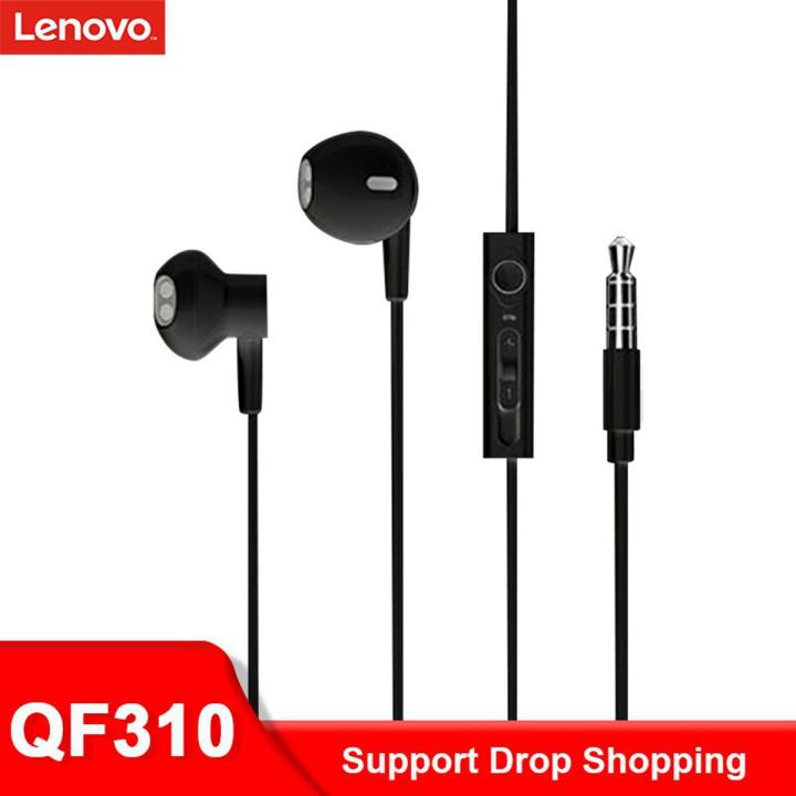 Original QF310 3.5mm Wired Headphones In-Ear Headset Wired Earphones With Mic Volume Control Compatible For All Mobile Phones
