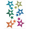 10 pcs (Big Star with small) Colorful Self Adhesive Star Shape Foam Glitter Stickers. 