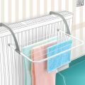 Folding Towel Clothes Drying Hanger Shelf Balcony Laundry Storage Holder Rack. 