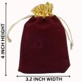 BIDH BAG MAROON POUCH NIKKAH BIDH BAG - 50 PCS - NIKKAH DECORATION ITEMS. 
