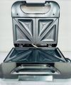 Imported National Sandwich Maker 3 in 1 full Stainless Steel Body Model: ND-112, Electric Sandwich Maker Set with 3 Removable Non-Stick Plates - 700W Powerful Sandwich Maker, Perfect for Breakfast Sandwiches and Steak - 2 Year Warranty. 