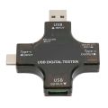 USB C Tester Multifunctional USB Safety Tester Voltage Meters USB 2 in 1 Type C Pd USB Power Current Voltage Meter Tester Voltmeter. 