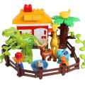 Animal Model Figures Compatible Duplo Big Size Building Block DIY Cartoon Animal Brick Educational Toy For Children. 