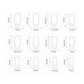 Y2k Fake Black Nail Long Ballet Reusable Adhesive Acrylic Press On Set Nails Dark Artificial False Nails Arts 24pcs MJ. 