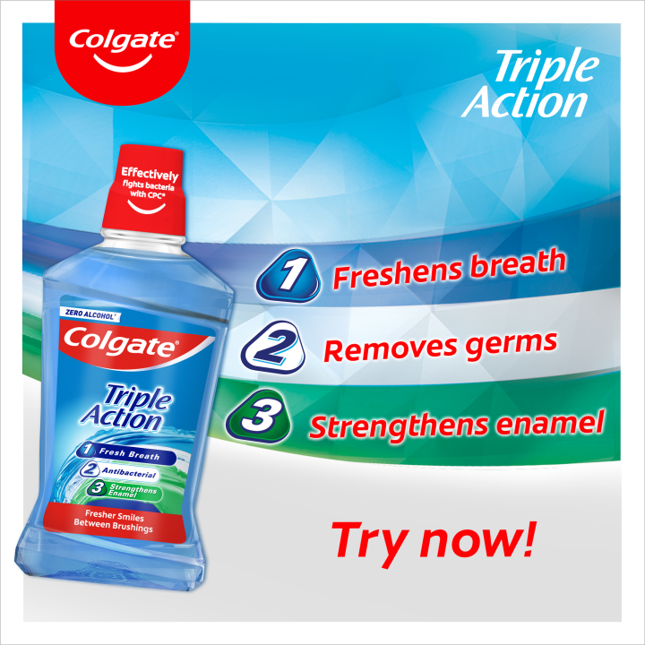 Triple Action Mouthwash – Alcohol Free | 500ml | Daraz.pk