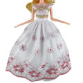 Doll Long Dress Smooth Surface Delicate Craft Replaceable Girl Doll Wedding Dress for Children. 