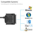 SATA to USB 3.0 2.5/3.5 HDD SSD Converter Cable Line Adapter easy to use. 