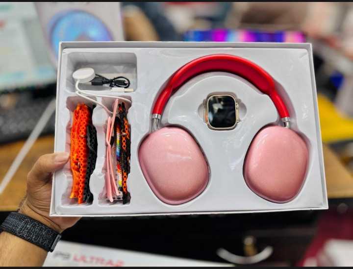 P9 Ultra 2 Smartwatch With Bluetooth Calling | 7 Straps & Wireless Headphones | HD Display, Fitness Tracker, Heart Rate Monitor | All-in-One Smart Watch Combo for Android & iOS