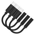 3Pcs Type C to 3.5mm Headphone Audio Adapter,USB-C to 3.5mm Female AUX Microphone Connector Cable for Motorola Moto Z, Le 2/Le Pro 3,Not Fit for HTC and Pixel(Black). 
