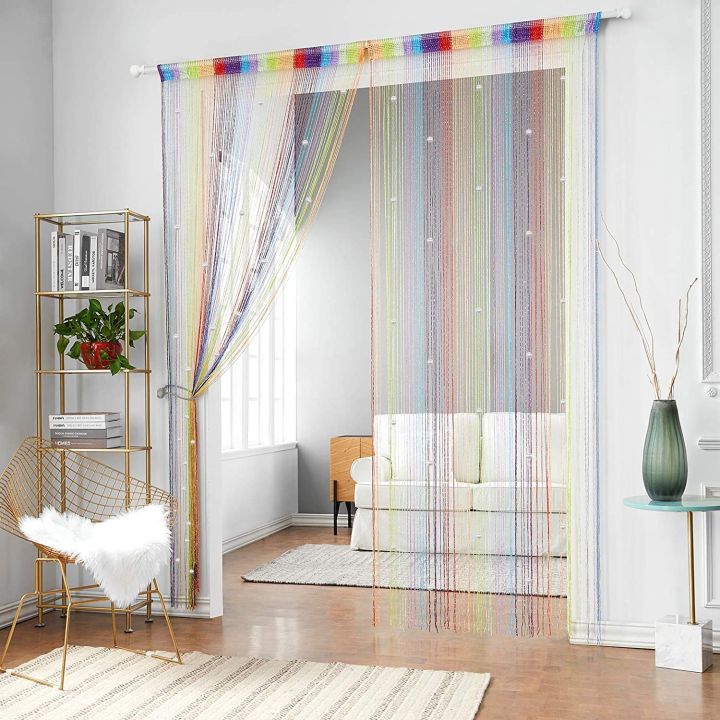 66%20Inches%20Decorative%20Glitter%20Shiny%20Tassel%20Flash%20String%20Walkthrough%20Door,%20Window,%20Divider%20Sheer%20Curtain%20-%20Image%204