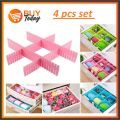 4pcs - Drawer organizing board storage box home decor wardrobe short box clothes dividers plastic box for storage adjustable Drawer Organizer Board Storage Boxes- LARGE. 