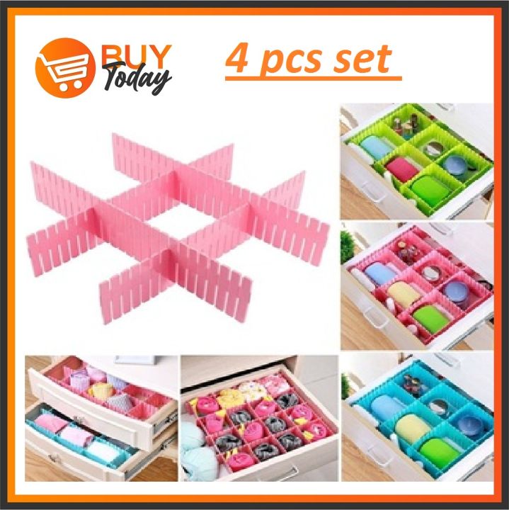 4pcs%20-%20Drawer%20organizing%20board%20storage%20box%20home%20decor%20wardrobe%20short%20box%20clothes%20dividers%20plastic%20box%20for%20storage%20adjustable%20Drawer%20Organizer%20Board%20Storage%20Boxes-%20LARGE%20-%20Image%203
