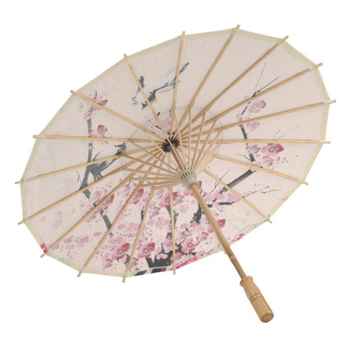 Art Umbrella Chinese Silk Cloth Umbrella Classical Style Decorative Umbrella  Paper Painted Parasol Umbrella