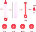 Techmanistan 5 Piece's Silicon Writing Pen Cake Decor Tool, Cake Decorating Pen, Chocolate Writing Pen with 4 Patterns of Icing Piping Pen Tips. 