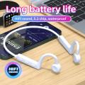 KS-19 Bone Conduction Headphones 5.1 Wireless Bluetooth Compatible Headphones Sports Gaming Headphones Hands Free with Microphon. 