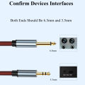 HiFi AUX Cable 6.5mm to 3.5mm Audio Single Track Speaker Cable for PC Guitar DVD Mixer Phone Computer Amplifier Speakers Cable. 