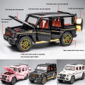 1:24 Exquisite Model Mercedes Benz G63 AMG Zinc Alloy Pull Back Car With Dynamic Music And Light. 