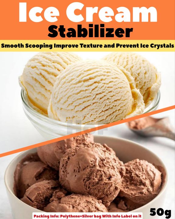 Ice Cream Stabilizer 50g | Smooth Scoop Prevent Ice Crystals