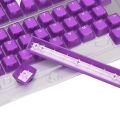 132 Keys Keyboard Keycaps ABS OEM Height Overmolding Injection Molding Ergonomic Design DIY Keyboard Keycaps Transparent Purple White Letters. 