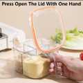 4 in 1 Partition Kitchen Seasoning Box Masala Box Set 4 Grid Portion Spice Rack Kitchen Storage 4 Compartments Salt Box Achar Jar Dry Friut Box Soup Spics Home Well Best Use For Home And Kitchen Condiment Storage  Nida Bukhari. 