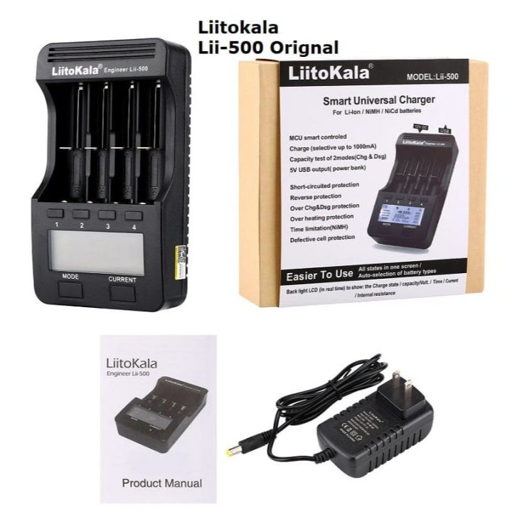 LiitoKala Lii-500 18650 Smart Battery Charger LCD Display