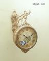 Retro Double Sided Wall Clock - Hanging Double Face Clock. 