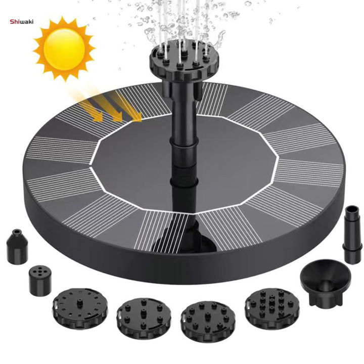 Solar Powered Floating Bird Bath Water Fountain Pump Garden Decoration