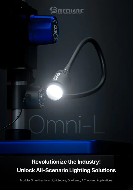 MECHANIC%20Omni-L%20Microscope%20Light%20Source%205W%20Portable%20LED%20Lamp%20Bendable%20Stepless%20Dimming%20Magnetic%20base%20360%C2%B0%20all-around%20Lighting%20-%20Image%209