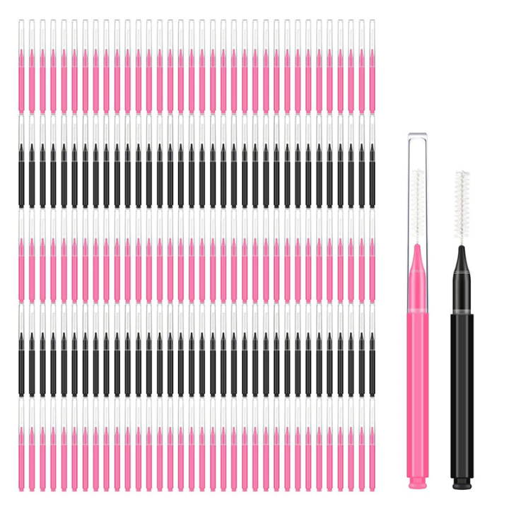 150-Piece Mini Brow and Lash Brush Combo with Caps for Premier Eyebrow Lamination and Lash Lift