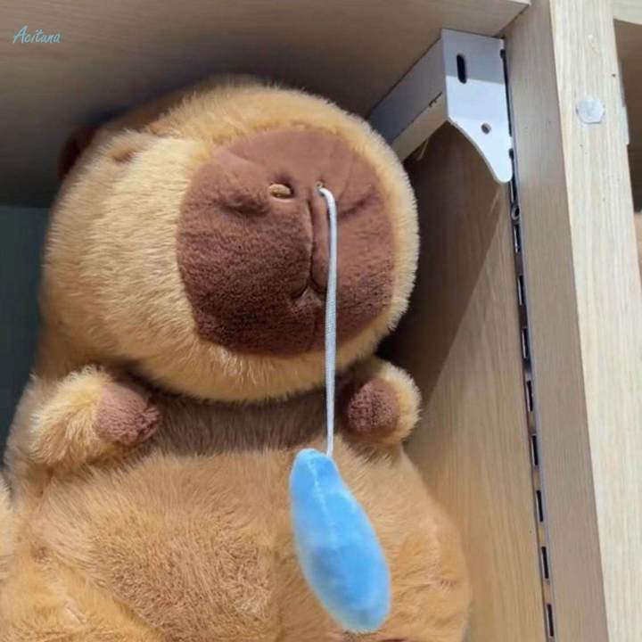 Capybara%20Stuffed%20Toy%20with%20Pullable%20Snot%20Bubbles%20Sofa%20Collectible%20Comfortable%20Plush%20Figure%2030cm%20-%20Image%204
